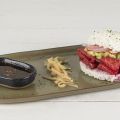Sushi burger με σολομό gravadlax