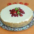 Cheesecake με μυζήθρα και φράουλες