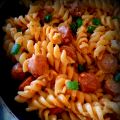 Pasta mia με σάλτσα λουκάνικο. Fusilli with[...]