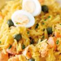 Σολομός με basmati, φρέσκο κρεμμυδάκι, κάπαρη,[...]