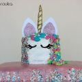 Διώροφη τούρτα unicorn.