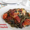 Μπακαλιάρος πλακί με σπανάκι