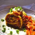 omelette roll with vegetables