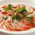 Carpaccio γαρίδας με εσπεριδοειδή και τζίντζερ