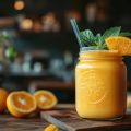  Smoothie πορτοκαλιού με πράσινο μήλο και[...]