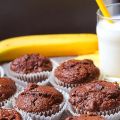 Muffins Μπανάνας Διπλά Σοκολατένια