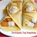 Κρέπες με καραμελωμένα μήλα και σαντιγί κανέλας