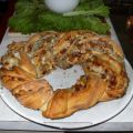 Ψωμί γιορτινό στεφάνι με ροκφόρ και καρύδια