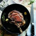 Dry-aged rib-eye στο τηγάνι
